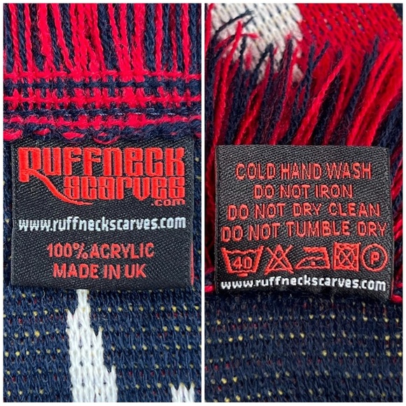 RARE LA Galaxy FC Logo Scarf Los Angeles Soccer Team HTF Knit Red Blue Yellow - Picture 11 of 15